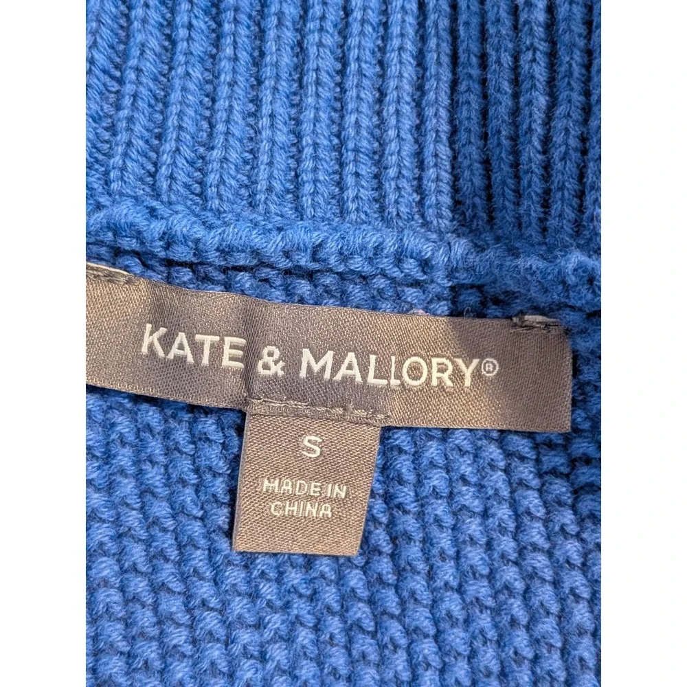 Kate & Mallory Blue Pearl Embellished Knit Cardigan Tank‎ Set Size S NWOT